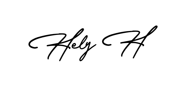 Similarly AmerikaSignatureDemo-Regular is the best handwritten signature design. Signature creator online .You can use it as an online autograph creator for name Hely H. Hely H signature style 3 images and pictures png