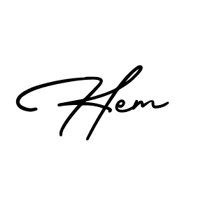 Design your own signature with our free online signature maker. With this signature software, you can create a handwritten (AmerikaSignatureDemo-Regular) signature for name Hem. Hem signature style 3 images and pictures png