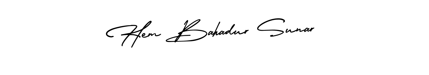 Also You can easily find your signature by using the search form. We will create Hem Bahadur Sunar name handwritten signature images for you free of cost using AmerikaSignatureDemo-Regular sign style. Hem Bahadur Sunar signature style 3 images and pictures png