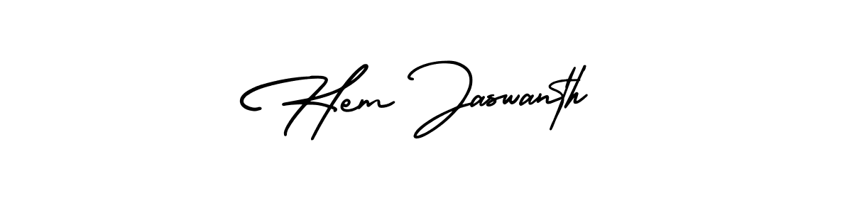 Design your own signature with our free online signature maker. With this signature software, you can create a handwritten (AmerikaSignatureDemo-Regular) signature for name Hem Jaswanth. Hem Jaswanth signature style 3 images and pictures png