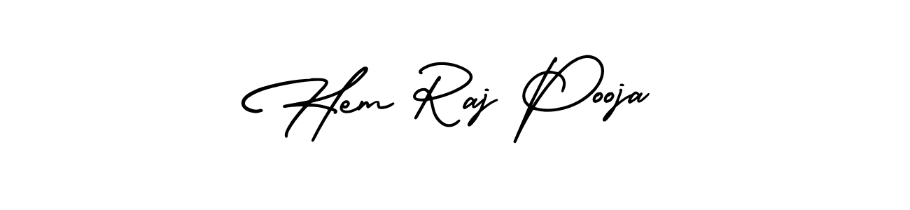 Similarly AmerikaSignatureDemo-Regular is the best handwritten signature design. Signature creator online .You can use it as an online autograph creator for name Hem Raj Pooja. Hem Raj Pooja signature style 3 images and pictures png
