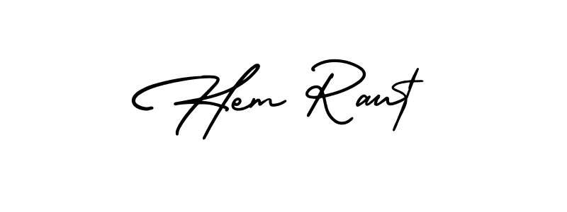 You can use this online signature creator to create a handwritten signature for the name Hem Raut. This is the best online autograph maker. Hem Raut signature style 3 images and pictures png