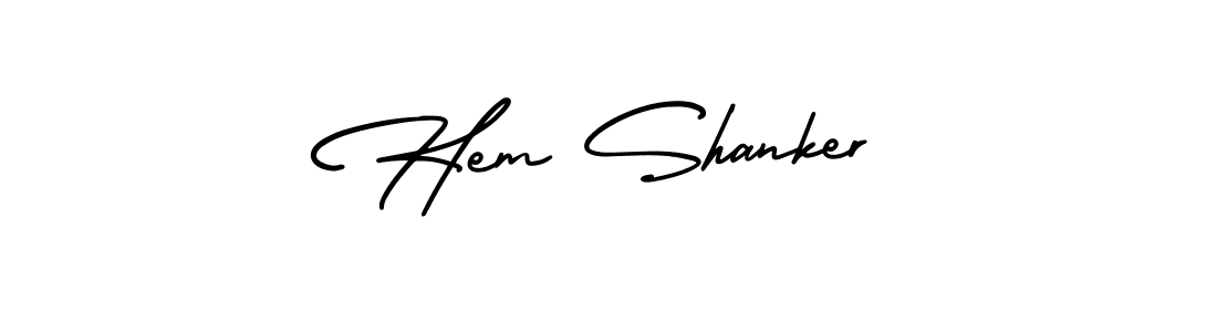 How to make Hem Shanker signature? AmerikaSignatureDemo-Regular is a professional autograph style. Create handwritten signature for Hem Shanker name. Hem Shanker signature style 3 images and pictures png