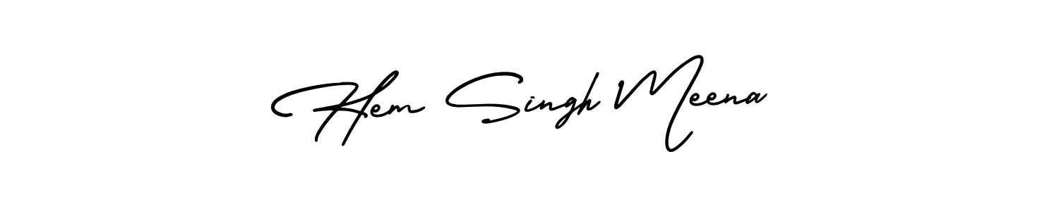 Make a beautiful signature design for name Hem Singh Meena. Use this online signature maker to create a handwritten signature for free. Hem Singh Meena signature style 3 images and pictures png