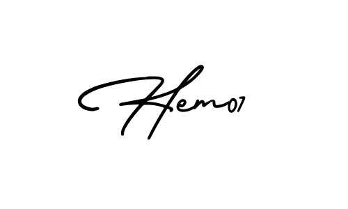 Also we have Hem07 name is the best signature style. Create professional handwritten signature collection using AmerikaSignatureDemo-Regular autograph style. Hem07 signature style 3 images and pictures png