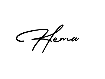 Hema stylish signature style. Best Handwritten Sign (AmerikaSignatureDemo-Regular) for my name. Handwritten Signature Collection Ideas for my name Hema. Hema signature style 3 images and pictures png