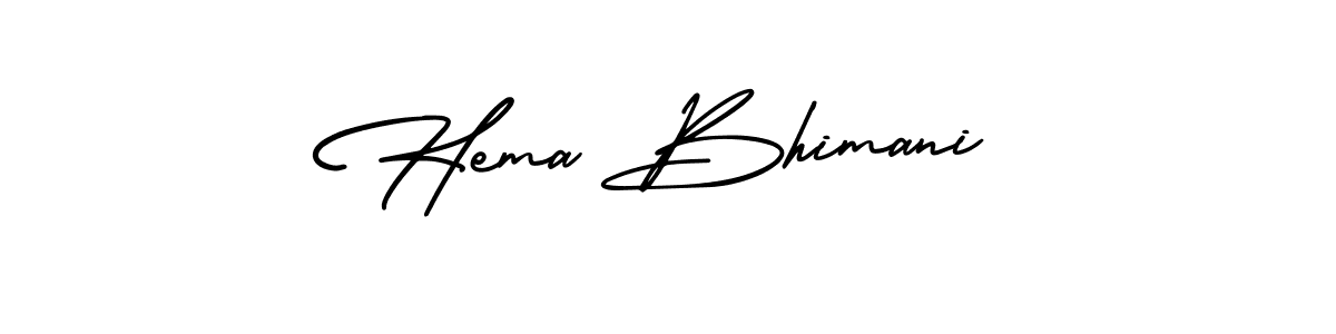 Also You can easily find your signature by using the search form. We will create Hema Bhimani name handwritten signature images for you free of cost using AmerikaSignatureDemo-Regular sign style. Hema Bhimani signature style 3 images and pictures png
