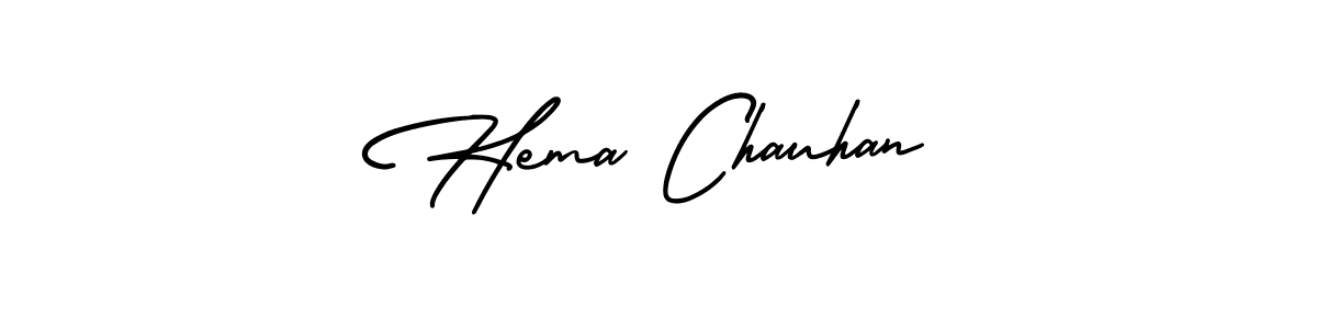 Design your own signature with our free online signature maker. With this signature software, you can create a handwritten (AmerikaSignatureDemo-Regular) signature for name Hema Chauhan. Hema Chauhan signature style 3 images and pictures png