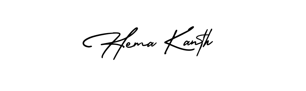 Create a beautiful signature design for name Hema Kanth. With this signature (AmerikaSignatureDemo-Regular) fonts, you can make a handwritten signature for free. Hema Kanth signature style 3 images and pictures png