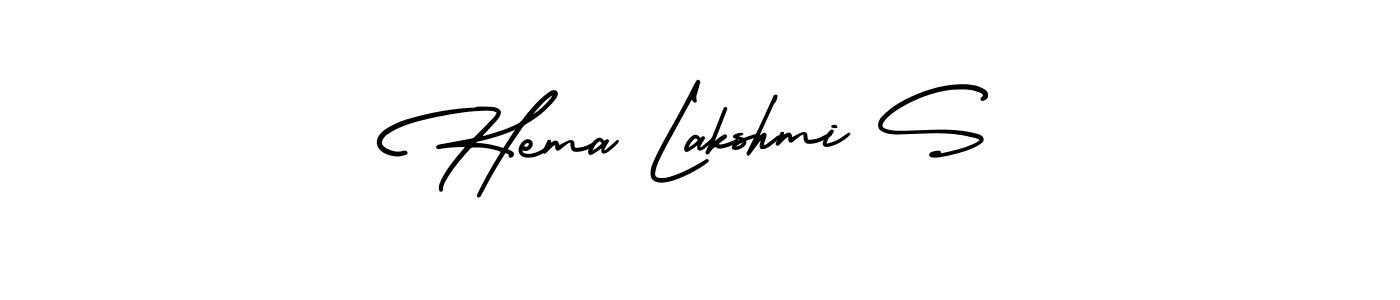 Create a beautiful signature design for name Hema Lakshmi S. With this signature (AmerikaSignatureDemo-Regular) fonts, you can make a handwritten signature for free. Hema Lakshmi S signature style 3 images and pictures png