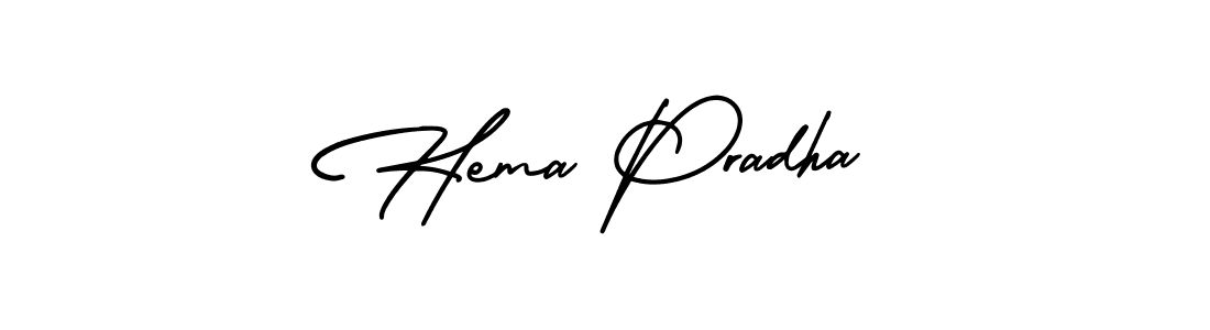 Hema Pradha stylish signature style. Best Handwritten Sign (AmerikaSignatureDemo-Regular) for my name. Handwritten Signature Collection Ideas for my name Hema Pradha. Hema Pradha signature style 3 images and pictures png