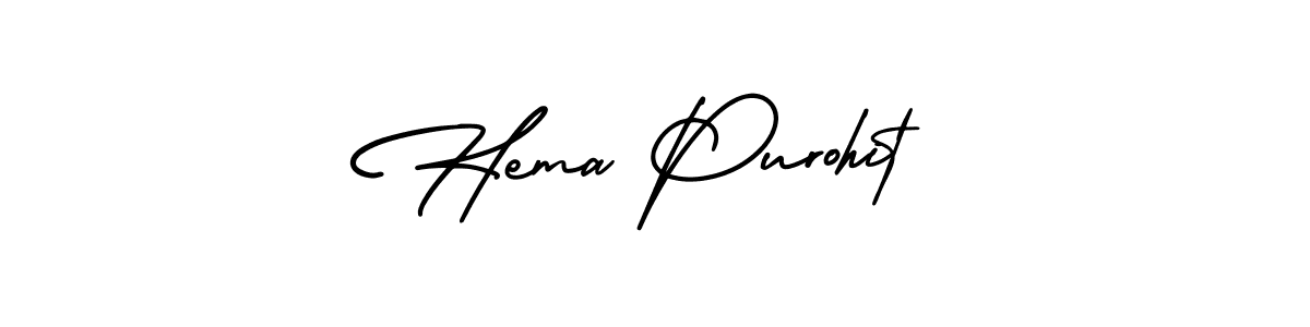 Design your own signature with our free online signature maker. With this signature software, you can create a handwritten (AmerikaSignatureDemo-Regular) signature for name Hema Purohit. Hema Purohit signature style 3 images and pictures png