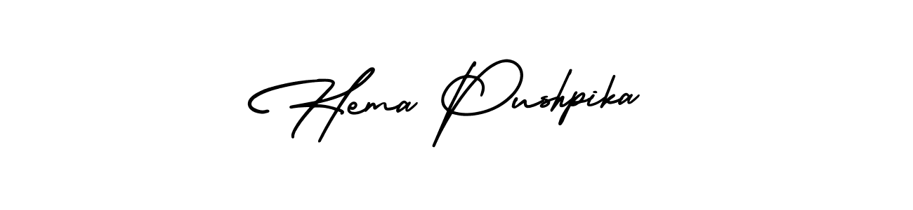 Create a beautiful signature design for name Hema Pushpika. With this signature (AmerikaSignatureDemo-Regular) fonts, you can make a handwritten signature for free. Hema Pushpika signature style 3 images and pictures png