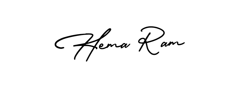 Hema Ram stylish signature style. Best Handwritten Sign (AmerikaSignatureDemo-Regular) for my name. Handwritten Signature Collection Ideas for my name Hema Ram. Hema Ram signature style 3 images and pictures png
