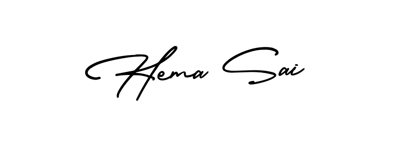 It looks lik you need a new signature style for name Hema Sai. Design unique handwritten (AmerikaSignatureDemo-Regular) signature with our free signature maker in just a few clicks. Hema Sai signature style 3 images and pictures png