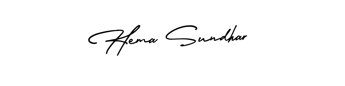 Hema Sundhar stylish signature style. Best Handwritten Sign (AmerikaSignatureDemo-Regular) for my name. Handwritten Signature Collection Ideas for my name Hema Sundhar. Hema Sundhar signature style 3 images and pictures png