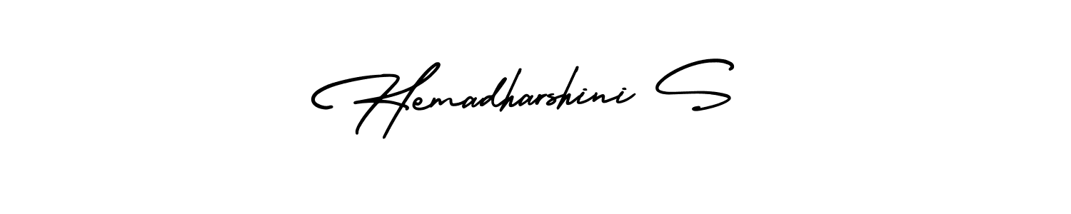 Make a beautiful signature design for name Hemadharshini S. With this signature (AmerikaSignatureDemo-Regular) style, you can create a handwritten signature for free. Hemadharshini S signature style 3 images and pictures png