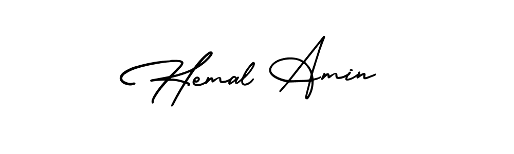 Make a beautiful signature design for name Hemal Amin. With this signature (AmerikaSignatureDemo-Regular) style, you can create a handwritten signature for free. Hemal Amin signature style 3 images and pictures png