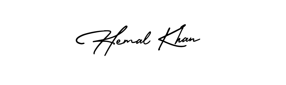 How to make Hemal Khan signature? AmerikaSignatureDemo-Regular is a professional autograph style. Create handwritten signature for Hemal Khan name. Hemal Khan signature style 3 images and pictures png