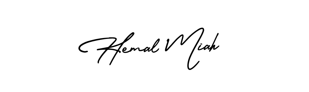 How to Draw Hemal Miah signature style? AmerikaSignatureDemo-Regular is a latest design signature styles for name Hemal Miah. Hemal Miah signature style 3 images and pictures png