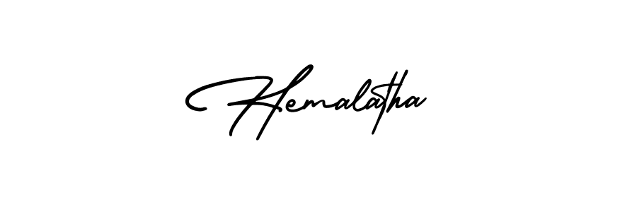 You should practise on your own different ways (AmerikaSignatureDemo-Regular) to write your name (Hemalatha) in signature. don't let someone else do it for you. Hemalatha signature style 3 images and pictures png