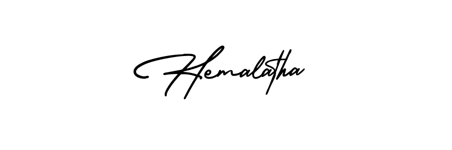 You should practise on your own different ways (AmerikaSignatureDemo-Regular) to write your name (Hemalatha) in signature. don't let someone else do it for you. Hemalatha signature style 3 images and pictures png