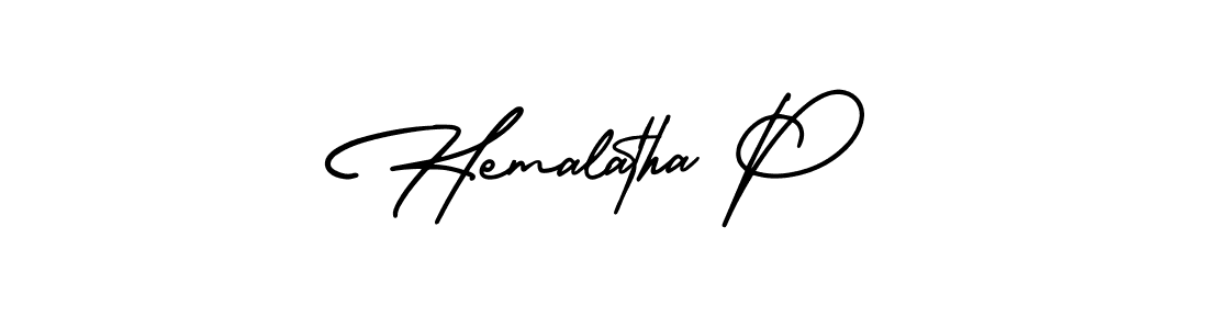 How to Draw Hemalatha P signature style? AmerikaSignatureDemo-Regular is a latest design signature styles for name Hemalatha P. Hemalatha P signature style 3 images and pictures png