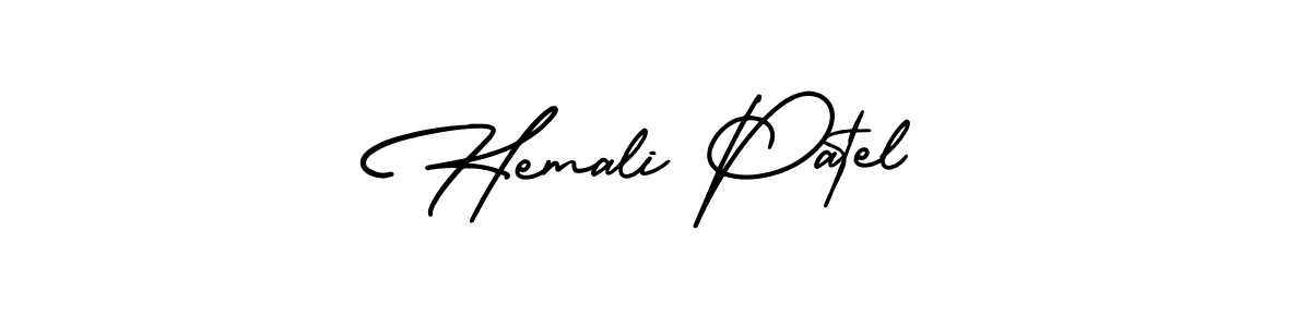 Similarly AmerikaSignatureDemo-Regular is the best handwritten signature design. Signature creator online .You can use it as an online autograph creator for name Hemali Patel. Hemali Patel signature style 3 images and pictures png