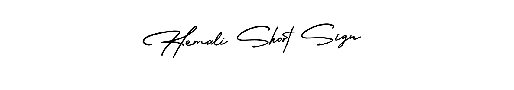 How to make Hemali Short Sign signature? AmerikaSignatureDemo-Regular is a professional autograph style. Create handwritten signature for Hemali Short Sign name. Hemali Short Sign signature style 3 images and pictures png