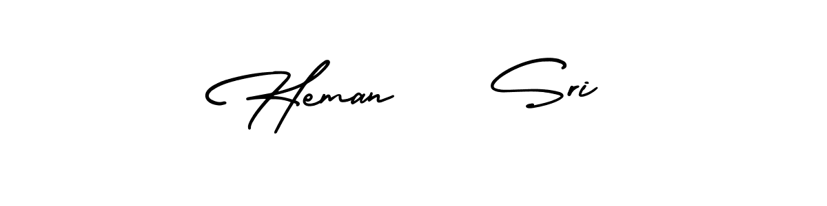 Make a beautiful signature design for name Heman    Sri. With this signature (AmerikaSignatureDemo-Regular) style, you can create a handwritten signature for free. Heman    Sri signature style 3 images and pictures png