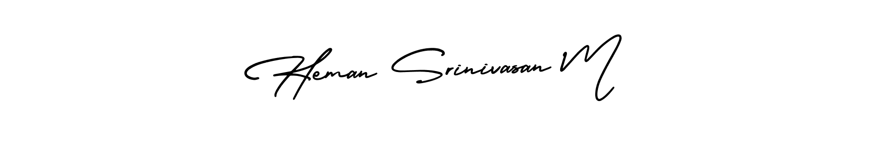 Also we have Heman Srinivasan M name is the best signature style. Create professional handwritten signature collection using AmerikaSignatureDemo-Regular autograph style. Heman Srinivasan M signature style 3 images and pictures png