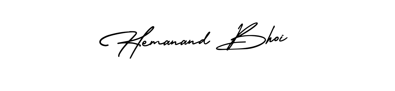 How to Draw Hemanand Bhoi signature style? AmerikaSignatureDemo-Regular is a latest design signature styles for name Hemanand Bhoi. Hemanand Bhoi signature style 3 images and pictures png