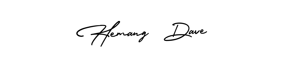 Make a beautiful signature design for name Hemang  Dave. With this signature (AmerikaSignatureDemo-Regular) style, you can create a handwritten signature for free. Hemang  Dave signature style 3 images and pictures png