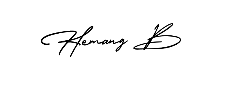 Check out images of Autograph of Hemang B name. Actor Hemang B Signature Style. AmerikaSignatureDemo-Regular is a professional sign style online. Hemang B signature style 3 images and pictures png