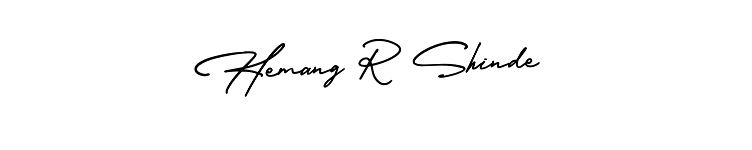 Make a short Hemang R Shinde signature style. Manage your documents anywhere anytime using AmerikaSignatureDemo-Regular. Create and add eSignatures, submit forms, share and send files easily. Hemang R Shinde signature style 3 images and pictures png