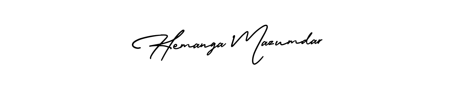 Also You can easily find your signature by using the search form. We will create Hemanga Mazumdar name handwritten signature images for you free of cost using AmerikaSignatureDemo-Regular sign style. Hemanga Mazumdar signature style 3 images and pictures png