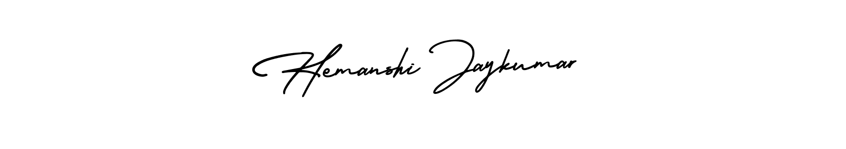 It looks lik you need a new signature style for name Hemanshi Jaykumar. Design unique handwritten (AmerikaSignatureDemo-Regular) signature with our free signature maker in just a few clicks. Hemanshi Jaykumar signature style 3 images and pictures png