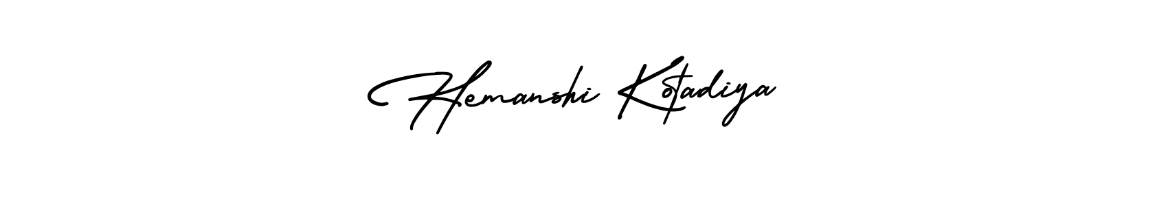 Use a signature maker to create a handwritten signature online. With this signature software, you can design (AmerikaSignatureDemo-Regular) your own signature for name Hemanshi Kotadiya. Hemanshi Kotadiya signature style 3 images and pictures png