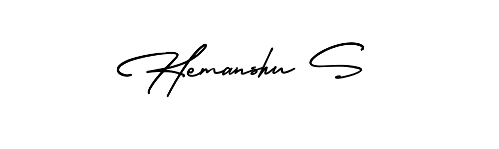 Use a signature maker to create a handwritten signature online. With this signature software, you can design (AmerikaSignatureDemo-Regular) your own signature for name Hemanshu S. Hemanshu S signature style 3 images and pictures png