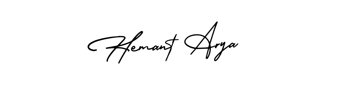 It looks lik you need a new signature style for name Hemant Arya. Design unique handwritten (AmerikaSignatureDemo-Regular) signature with our free signature maker in just a few clicks. Hemant Arya signature style 3 images and pictures png