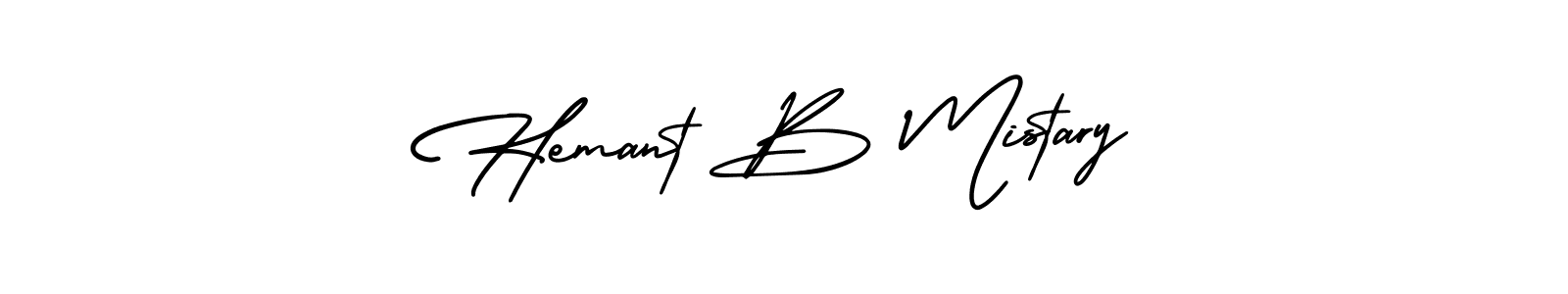 Similarly AmerikaSignatureDemo-Regular is the best handwritten signature design. Signature creator online .You can use it as an online autograph creator for name Hemant B Mistary. Hemant B Mistary signature style 3 images and pictures png