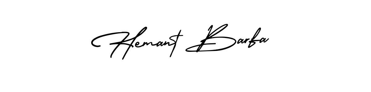 Use a signature maker to create a handwritten signature online. With this signature software, you can design (AmerikaSignatureDemo-Regular) your own signature for name Hemant Barfa. Hemant Barfa signature style 3 images and pictures png