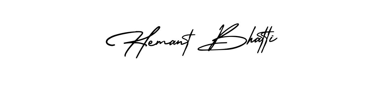 How to make Hemant Bhatti name signature. Use AmerikaSignatureDemo-Regular style for creating short signs online. This is the latest handwritten sign. Hemant Bhatti signature style 3 images and pictures png