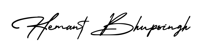 See photos of Hemant Bhupsingh official signature. Check more albums & portfolios. Read reviews & check more about AmerikaSignatureDemo-Regular font. Hemant Bhupsingh signature style 3 images and pictures png