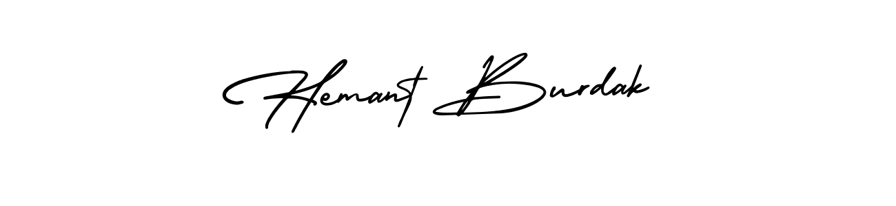 How to Draw Hemant Burdak signature style? AmerikaSignatureDemo-Regular is a latest design signature styles for name Hemant Burdak. Hemant Burdak signature style 3 images and pictures png