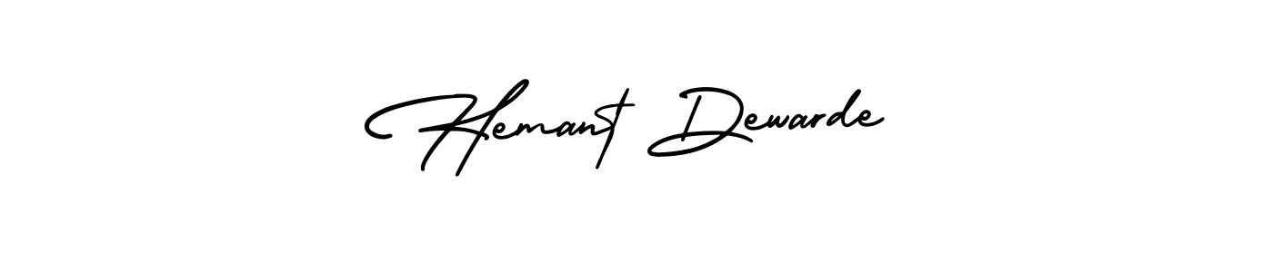It looks lik you need a new signature style for name Hemant Dewarde. Design unique handwritten (AmerikaSignatureDemo-Regular) signature with our free signature maker in just a few clicks. Hemant Dewarde signature style 3 images and pictures png