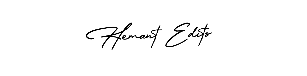 Design your own signature with our free online signature maker. With this signature software, you can create a handwritten (AmerikaSignatureDemo-Regular) signature for name Hemant Edits. Hemant Edits signature style 3 images and pictures png