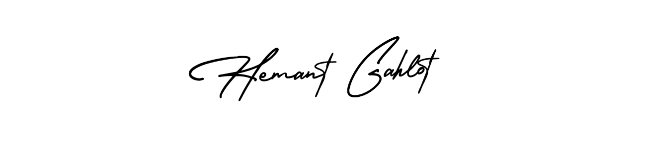 Use a signature maker to create a handwritten signature online. With this signature software, you can design (AmerikaSignatureDemo-Regular) your own signature for name Hemant Gahlot. Hemant Gahlot signature style 3 images and pictures png