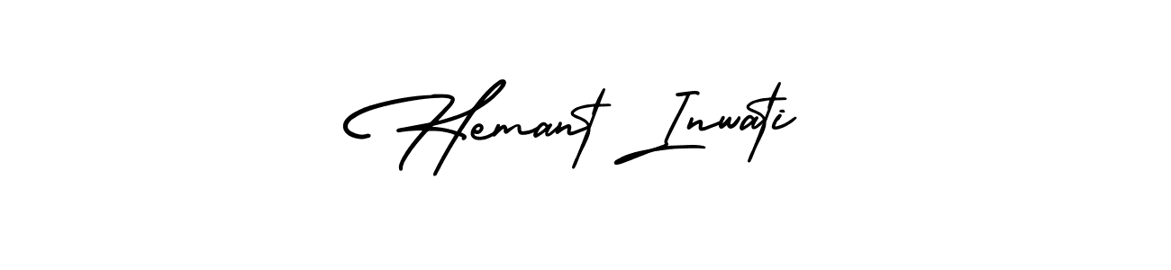 Design your own signature with our free online signature maker. With this signature software, you can create a handwritten (AmerikaSignatureDemo-Regular) signature for name Hemant Inwati. Hemant Inwati signature style 3 images and pictures png