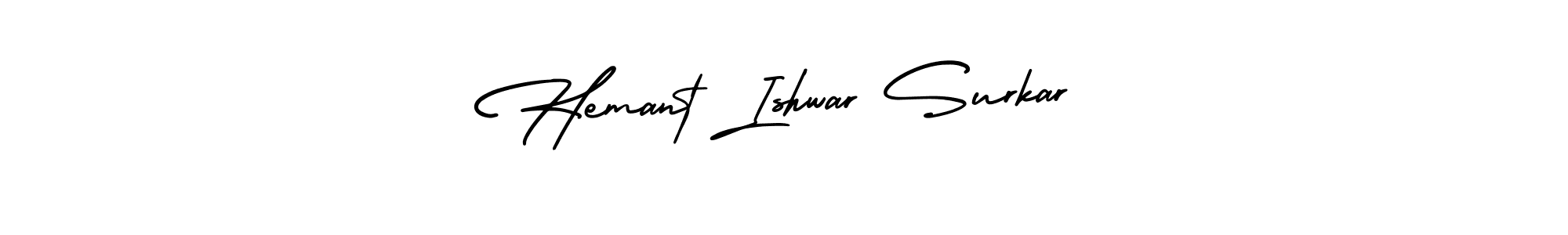 Similarly AmerikaSignatureDemo-Regular is the best handwritten signature design. Signature creator online .You can use it as an online autograph creator for name Hemant Ishwar Surkar. Hemant Ishwar Surkar signature style 3 images and pictures png